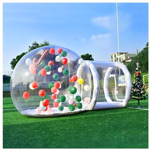Generic Klares Blasenballon-Zelt, Riesige Aufblasbare Kuppelzelte, Klares PVC-Luftblasen-Ballonhaus Mit Tunnel Für Partys, Kommerzielles Kinderspiel,A von Generic