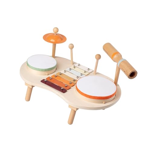 Generic Percussion-Spielzeug, Kinder-Schlagzeug, Lernspielzeug, Holz, Motorik-Spielzeug, Kinder-Trommel-Spielzeug, Musikinstrument-Spielzeug für Jungen und von Generic