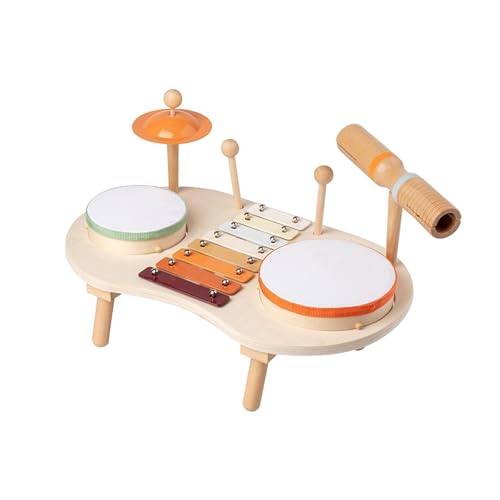 Generic Percussion-Spielzeug, Kinder-Schlagzeug, Lernspielzeug, Holz, Motorik-Spielzeug, Kinder-Trommel-Spielzeug, Musikinstrument-Spielzeug für Jungen und von Generic