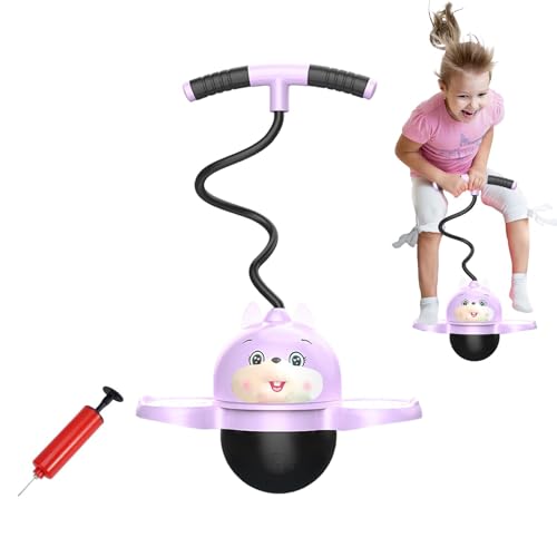 Generic Pogo-Hüpfball, Pogo-Ball mit Griff, Cartoon Flexibler Pogo-Pullover, Tragbarer Pogo-Ball für Zuhause, Park, Fitnessstudio, verschleißfester Hüpfball für und Mädchen von Generic