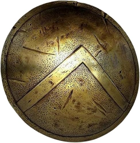 Generic Shield Spartan Medieval 300 Leonidas King Griechische Rüstung, 61 cm, rund, Kampfstahl, Medium, transparent von Generic