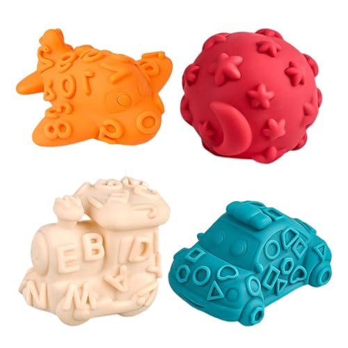 Squeezing Sensory Ball Toy, Sensory Balls für Kinder - Strukturierte multisensorische Bälle als Geschenk | Strukturierter Handfangball-Beißring und multisensorisches Geschenk für Feinmotorik von Generic