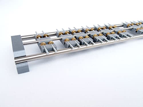 Generisch Rollenprüfstand für Lokomotiven Elektro Zug Dampf Maßstab HO/OO 1:87 Modellzug Testbank M2R Spreizung 16mm (24 Laufkatzen) von Generic