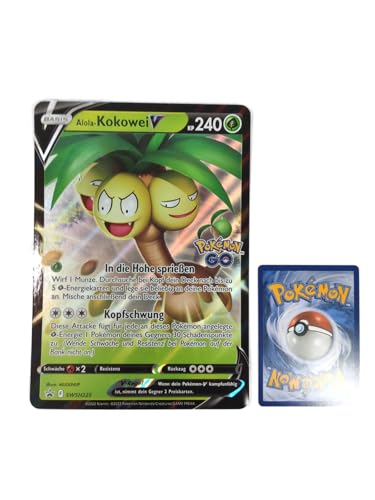 Generisch für Pokemon Sammelkarten - Alola- Kokowei V SWSH225 Oversized XXL Promo Karte - DEUTSCH - Mega Jumbo Einzelkarte mit BB-Toy-Trades Sleeve von Generic