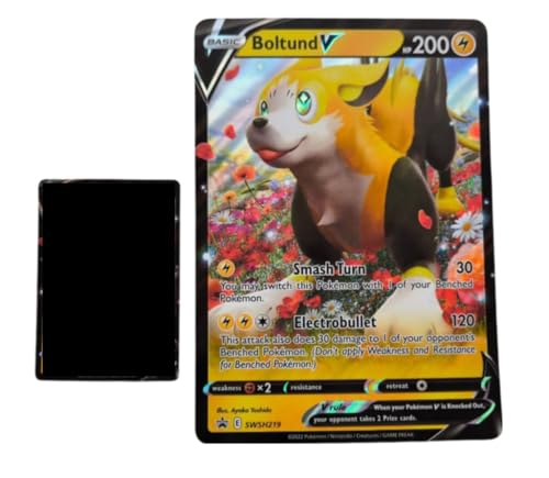 Generisch für Pokemon Sammelkarten - Boltund V SWSH219 Oversized XXL Promo Karte - ENGLISCH - Mega Jumbo Einzelkarte (Bellektro V/Boltund V Englisch) von Generic