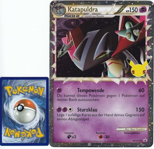 Generisch für Pokemon Sammelkarten - Katapuldra SWSH132 Oversized XXL Promo Karte - DEUTSCH - Mega Jumbo Einzelkarte mit BB-Toy-Trades Sleeve von Generic