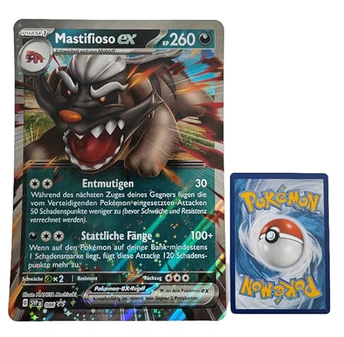 Generisch für Pokemon Sammelkarten - Mastifioso ex SVP086 -DEUTSCH - Oversized XXL Promo Karte - Mega Jumbo Einzelkarte (Mastifioso ex) von Generic