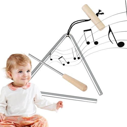 Generisches Stahl-Dreieck-Instrument | Hand Percussion Dreieck – Hand-Percussion Dreieck Dreieck Schneebesen für Rhythmusbildung von Generic