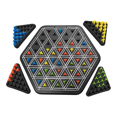 Geometrisches Schachspiel – Triggle-Spiel Mit Elastischen Bändern, Interaktives Ketten-Dreieck-Schachspiel, Steckspiel, Brettspiel, Kinder-Strategiespiel, Pädagogische Denksportaufgabe Und Puzzle Für von Generic