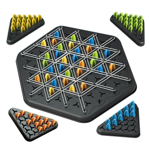 Geometrisches Schachspiel – Triggle-Spiel Mit Elastischen Bändern, Interaktives Ketten-Dreieck-Schachspiel, Steckspiel, Brettspiel, Kinder-Strategiespiel, Pädagogische Denksportaufgabe Und Puzzle Für von Generic