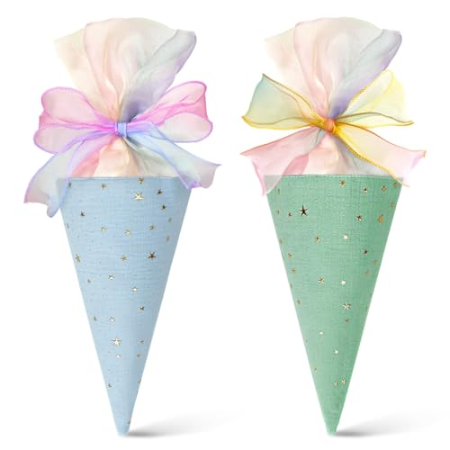 Geschwisterschultüte 49cm,2 STK Einschulung Geschwister Schultüte Jungen Mädchen Geschenkverpackung kleine Schultüte für Schüler Studenten zum Schulstart Ausbildungsstart oder Studium (Blau+ Grün) Geschwisterschultüte 49cm,2 STK Einschulung Geschwister Schultüte Jungen Mädchen Geschenkverpackung kleine Schultüte für Schüler Studenten zum Schulstart Ausbildungsstart oder Studium (Blau+ Grün) von Generic