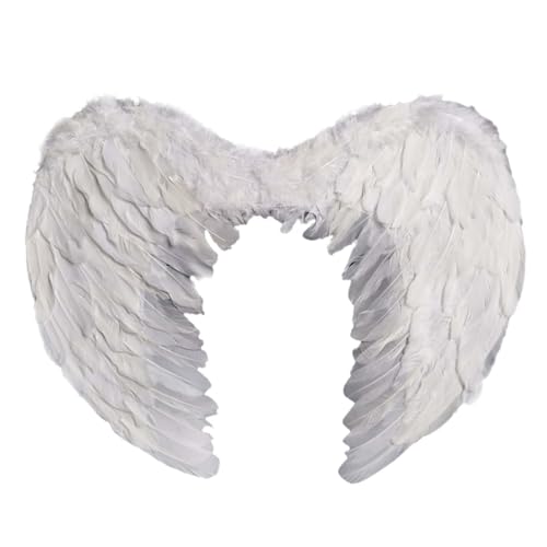 GlamWing Festlicher Engel Kostüm-Accessoire mit verstellbaren Trägern, perfekt für Karneval und Mottopartys Zsh431 (White, One Size) von Generic