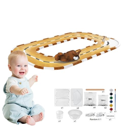 Gleis-Lackierspielzeug,Gleis-Gleisspielzeug | Malset Track Play Set,Lernschienen-Set, Malspur-Spielzeug, Spielset für Weihnachten, Kindertag von Generic