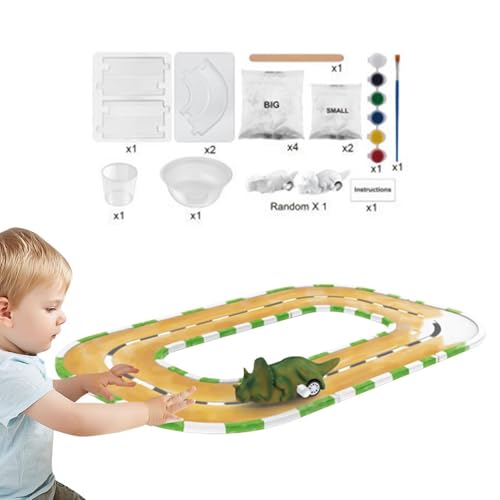 Gleis-Malspielzeug,Gleis-Malspielzeug | Malset Track Play Set,Glattes Schienenset mit bunten Farben und Pinseln, kreatives Malbahn-Spielzeugspielset für Kindergeburtstag und Kindertag von Generic