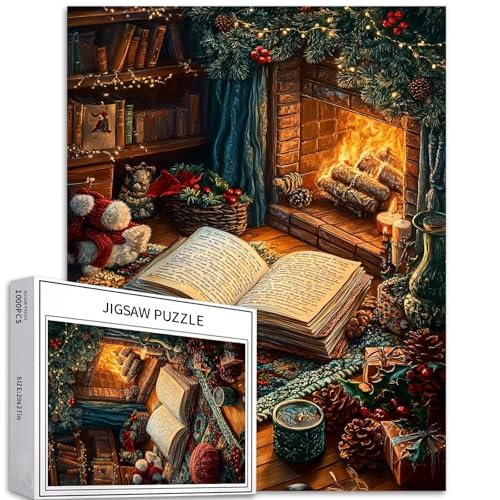 Glowing Storybook Puzzle für Erwachsene, 1000 Teile, warmes Weihnachtsabend, Kunst-Puzzle, herausfordernde Familienaktivitäten, buntes Bastelpuzzle für Heimdekoration, Geschenke, 50,8 x 68,6 cm Glowing Storybook Puzzle für Erwachsene, 1000 Teile, warmes Weihnachtsabend, Kunst-Puzzle, herausfordernde Familienaktivitäten, buntes Bastelpuzzle für Heimdekoration, Geschenke, 50,8 x 68,6 cm von Generic