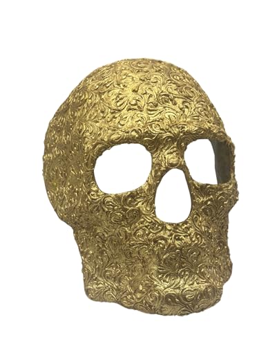 Goldene Totenkopfmaske, Halloween-Totenkopfmaske von Generic