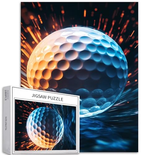 Golf 1000-teiliges Puzzle für Erwachsene, bunte DIY-Puzzles für Heimdekoration, Geschenke, Familienpuzzle, perfekt für Spieleabende, 68 x 50 cm von Generic