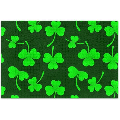 Grünes Kleeblatt-Puzzle, 500 Teile, Erwachsenen-Spiel, Puzzle, Geschenke, cooles Puzzle für Erwachsene, Tierblumenkunst, 500 Teile Grünes Kleeblatt-Puzzle, 500 Teile, Erwachsenen-Spiel, Puzzle, Geschenke, cooles Puzzle für Erwachsene, Tierblumenkunst, 500 Teile von Generic