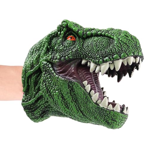 Gummi-Dinosaurier - Spielzeug, Handpuppenhandschuhe | Weiches Gummi, Tyrannosaurus Rex, Triceratops, Kinder-Simulationstiermodell, Flexible Gummi-Handpuppe von Generic