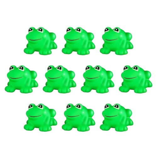 Gummifrösche - Froschspielzeug Für Kinder, Niedliche Gummifroschfiguren, 10 Stück Lustige Kleine Tiere Zum Schwimmen in Der Badewanne | Gummifrosch-Partydekorationen, Kleine Tiere Zum Verstecken von Generic