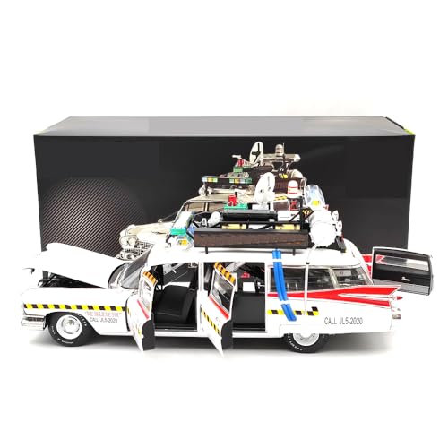 HW Maßstab 1:18 für ECTO 1A Elite X5470 Miniatur-Druckguss-Modelle, Autosammlung, Hobby-Geschenke, limitiert, Weiß von Generic