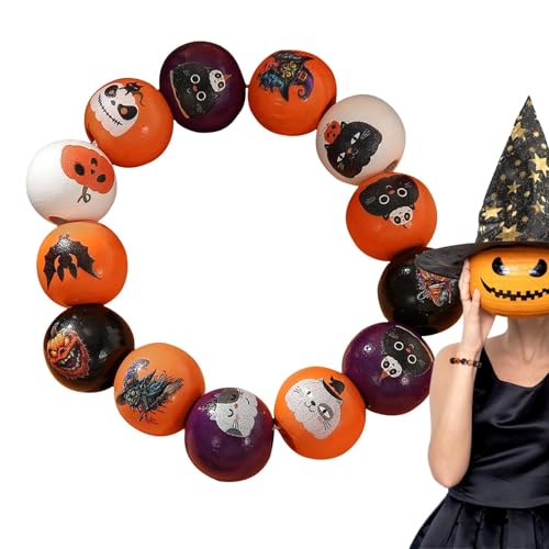 Halloween Armbänder - Sortiment Geist Fledermaus Armbänder, Halloween Schmuck Verstellbar | Personalisierte Kreative Armbänder, Gruseliger Halloween Modeschmuck von Generic