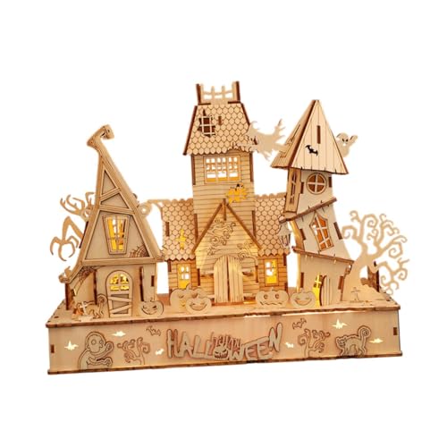 Halloween DIY Puzzle Ornament Holz Handwerk Unfinished Kinder 3D Puzzle für von Generic