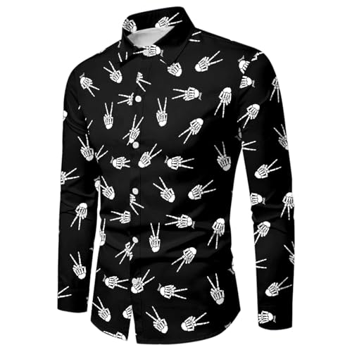 Halloween Hemd Herren Langarm Lustige Langarmhemd Revers Button Down Hemden Mit Kürbis Muster Locker Bequeme Freizeithemd Herrenhemd Hawaiihemd Festival Halloweenhemd Für Männer Halloween Hemd Herren Langarm Lustige Langarmhemd Revers Button Down Hemden Mit Kürbis Muster Locker Bequeme Freizeithemd Herrenhemd Hawaiihemd Festival Halloweenhemd Für Männer von Generic