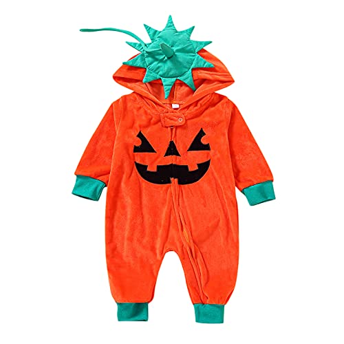 Halloween Kostüm - Meine ersten Halloween Outfits für Pumpkin Cosplay Cospaly Costume Kinder Kürbis Geist Kostüm Skelett Lustige Strampler Karneval Verkleidung Outfit von Generic