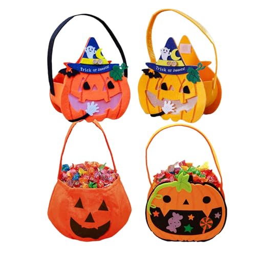 Halloween Kürbis Eimer,Kürbis Süßigkeiten Taschen - Non-Woven Süßigkeiten Taschen Snack Korb Tasche,4pcs Süßigkeiten Eimer Kürbis Korb Goodies Tasche für Bäckerei, Popcorn, Kuchen, Süßigkeiten und Halloween Kürbis Eimer,Kürbis Süßigkeiten Taschen - Non-Woven Süßigkeiten Taschen Snack Korb Tasche,4pcs Süßigkeiten Eimer Kürbis Korb Goodies Tasche für Bäckerei, Popcorn, Kuchen, Süßigkeiten und von Generic