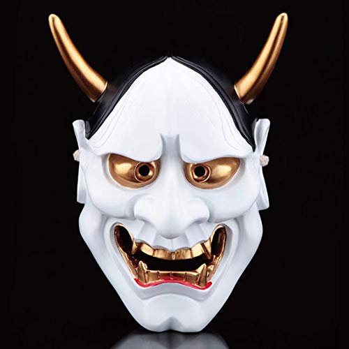 Halloween Mask Horror Adult japanische Samurai Maske gruselig weiß Ghost Head Decor, weiß von Generic