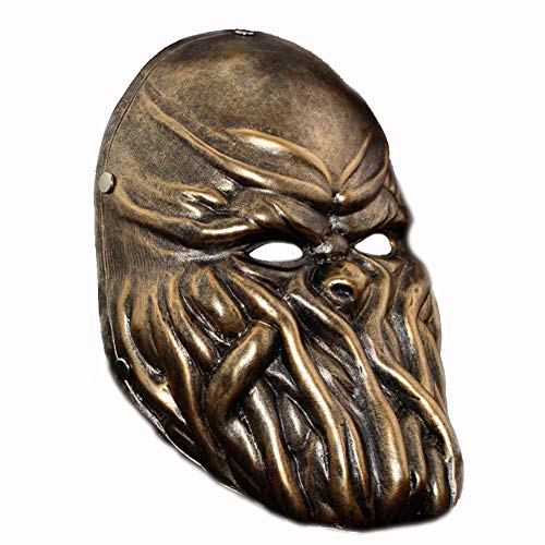 Halloween Maske Scary Creepy Alien Resin Maskenform Halloween Rollenspiel Octopus Maske, Bronze von Generic