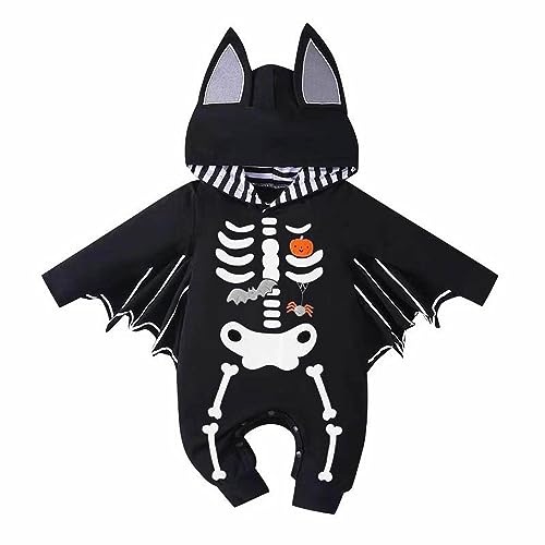 Halloween Strampler Strampler für Neugeborene Kürbis Kostüm Halloween Kostüme für Mädchen Jungen Niedliches Top Outfits Halloween Kleid Karneval Kind Neugeborene von Generic