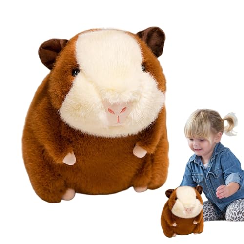 Hamster-Plüschspielzeug, Plüschtiere, Hamstertiere, niedliche braune Plüschpuppe, 30 cm, niedliches Plüschspielzeug, realistische Plüschpuppe für und Mädchen von Generic