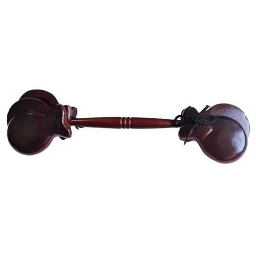 Hand Castanets Percussion Instruments, Castantets Percussion aus | Handkasterets aus spanischem Palisander mit Schnur, traditioneller pädagogischer Musik-Klapper mit Bildungshilfen von Generic