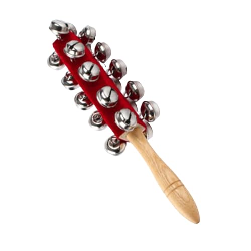 Hand Jingle Bells Stick - Jingle Hand Blocken Rasseln Spielzeug | Glockenhand Rassel Sticks | Jingle Bells Bar Handheld | Jingle Bells Instrument Kinder Handheld, Percussion Rasseln Musik Lernen von Generic