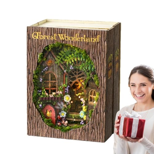 Handgefertigtes Modell, Puppenhaus aus Holz, Zimmeridee, Spielzeughandwerk, Miniaturhäuser, robustes Puppenhaus-Set, realistisches Puzzle von Generic