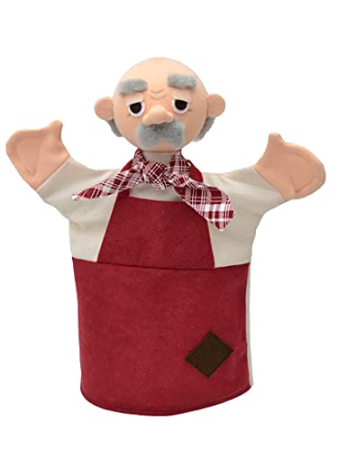 Handpuppe Märchenfigur Opa 27 cm, Ideal für Puppentheatre und Rollenspiele, für Kinder Baby Jungen Mädchen von Generic