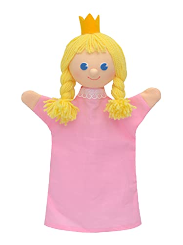 Handpuppe Märchenfigur Prinzessin 29 cm, Ideal für Puppentheatre und Rollenspiele, für Kinder Baby Jungen Mädchen von Generic