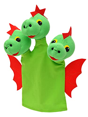 Handpuppe Tierhandpuppen Drache 31 cm, Zoo Farm Cartoon Tierfigur theatrepuppe Handspielpuppe, für Kinder Baby Jungen Mädchen von Generic