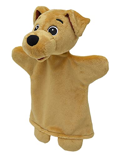 Handpuppe Tierhandpuppen Hund Sprechend 26 cm, Zoo Farm Cartoon Tierfigur theatrepuppe Handspielpuppe, für Kinder Baby Jungen Mädchen von Generic