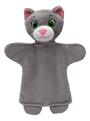 Handpuppe Tierhandpuppen Katze Sprechend 26 cm, Zoo Farm Cartoon Tierfigur theatrepuppe Handspielpuppe, für Kinder Baby Jungen Mädchen von Generic