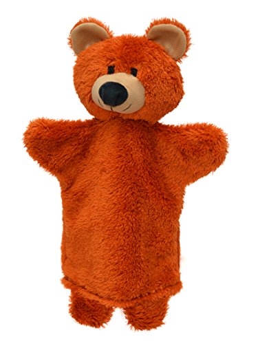 Handpuppe Tierhandpuppen Teddy Bär 28 cm, Zoo Farm Cartoon Tierfigur theatrepuppe Handspielpuppe, für Kinder Baby Jungen Mädchen von Generic