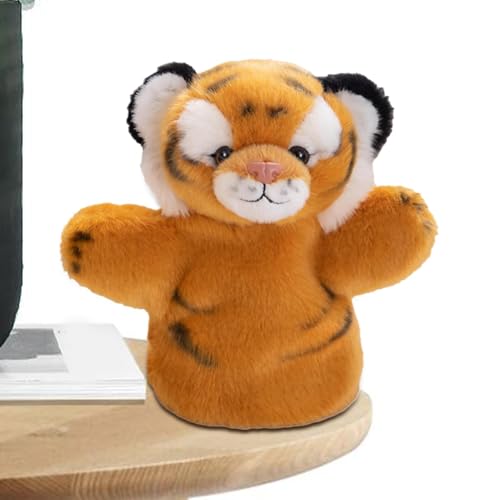 Handpuppen - Puppen Für Kinder, Ausgestopfte Tiger-Handpuppen Für Kleinkinder | Plüschtiere, Rollenspiele, Puppen, Vorschulspiel Für, Mädchen, Queue-Partys von Generic