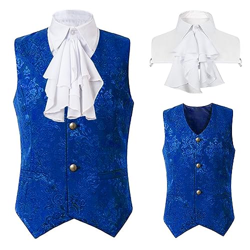 Herren Viktorianische Weste, Königlicher Prinz Anzugweste Herren,Steampunk Trachtenweste Mittelalter Anzug Weste Gothic Gilet Halloween Kostüm Hochzeit Trachtenwesten für Männer Herren Viktorianische Weste, Königlicher Prinz Anzugweste Herren,Steampunk Trachtenweste Mittelalter Anzug Weste Gothic Gilet Halloween Kostüm Hochzeit Trachtenwesten für Männer von Generic