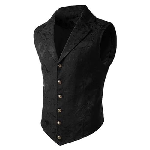 Herren Viktorianische Weste Paisley Anzugweste Slim Fit Gothic Trachtenweste Schwarz Mittelalter Anzug Weste Steampunk Gilet Halloween Outfit Hochzeit Trachtenwesten für Männer Herren Viktorianische Weste Paisley Anzugweste Slim Fit Gothic Trachtenweste Schwarz Mittelalter Anzug Weste Steampunk Gilet Halloween Outfit Hochzeit Trachtenwesten für Männer von Generic