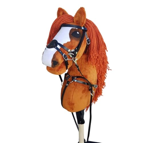 Hobby Horse Pferd (RUDY 1) mit Pfiffkopf + Brustband GRATIS! / A3 von Generic