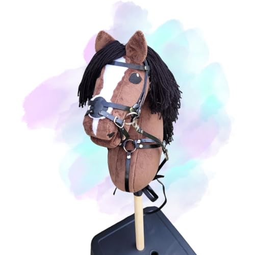 Hobby Horse Pferd braun (BROWN 1) mit Kopf + Brustband GRATIS! / A3 von Generic