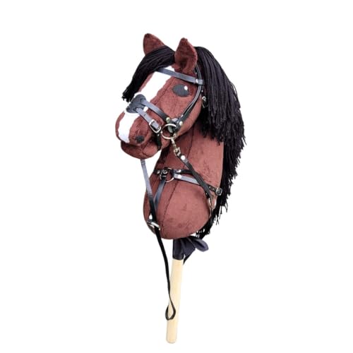 Hobby Horse Pferd braun (BROWN 2) mit Kopf + Brustband GRATIS! / A3 von Generic