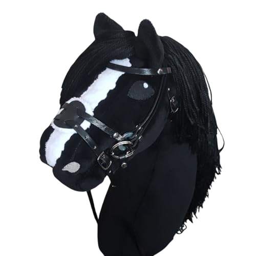 Hobby Horse Pferd schwarz (BLACK 1) mit Kopf + Brustband GRATIS! / A3 von Generic